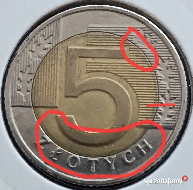 5 Złotych 2010 r Błędy mennicy 2 wielkopolskie Konin