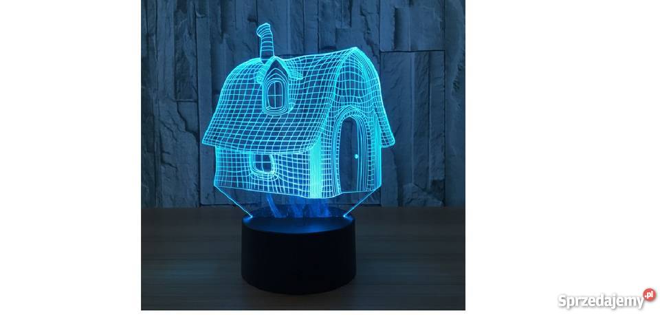 Lampka nocna LED 3 D domek zamek świętokrzyskie Bukowa sprzedam