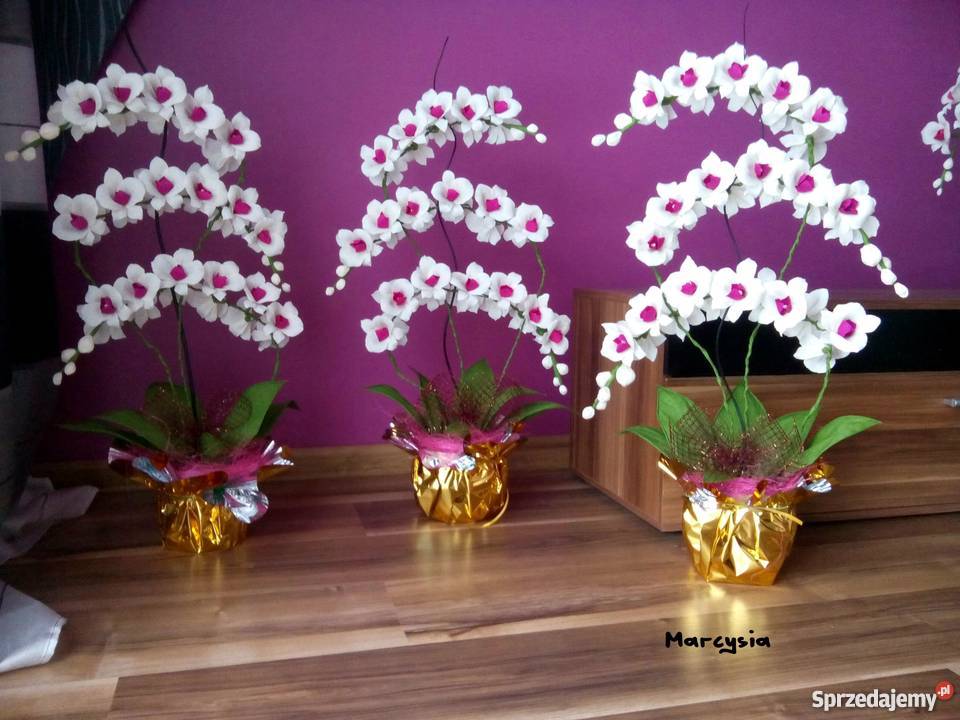 Storczyk z krepiny PREZENT NA DZIEŃ KOBIET mazowieckie Ostrołęka