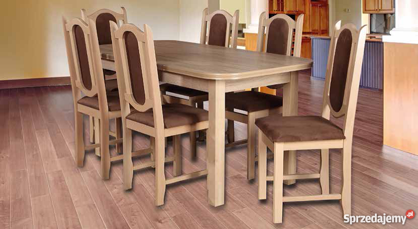 Kpl Zt1 Stół 6 krzeseł 48cm Mroczeń