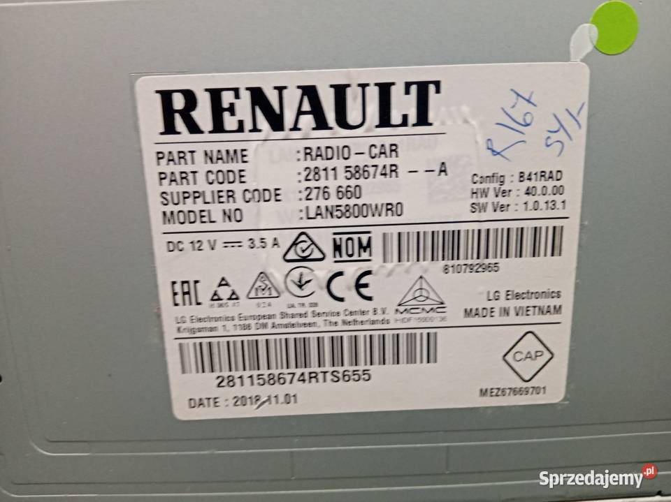 RENAULT DACIA RADIO NAWIGACJA Legnica