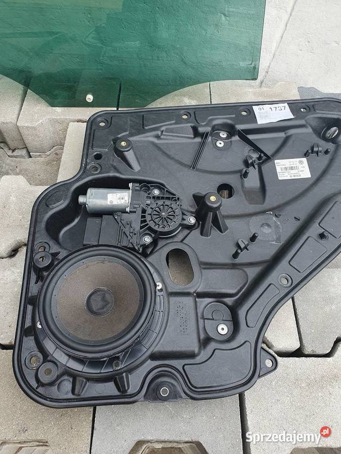 Mechanizm szyby prawy tył Golf 6 z szybą Miejska Górka