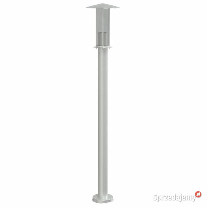 Lampa ogrodowa na słupku srebrna 100 stal Warszawa sprzedam