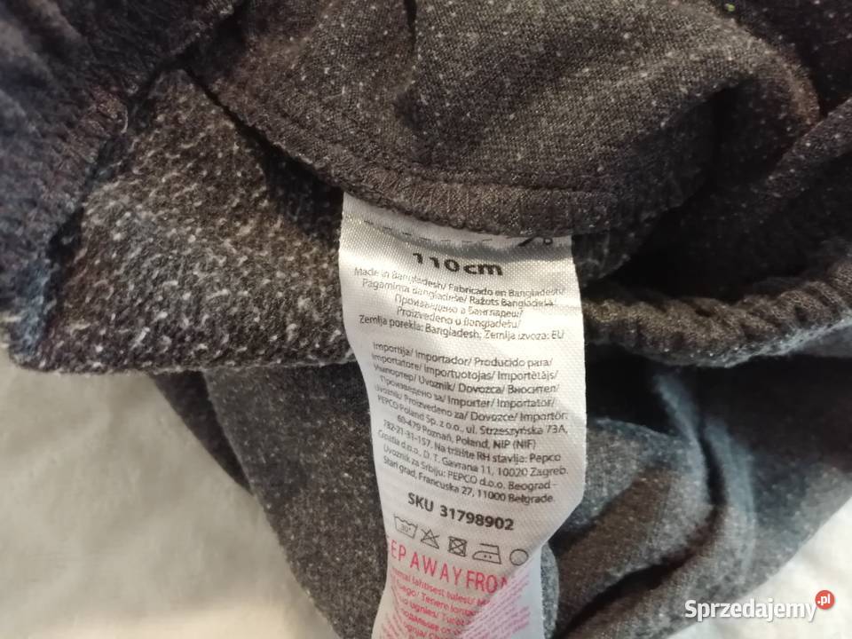 Spodnie dresowe szare 110 Little kids Odzież