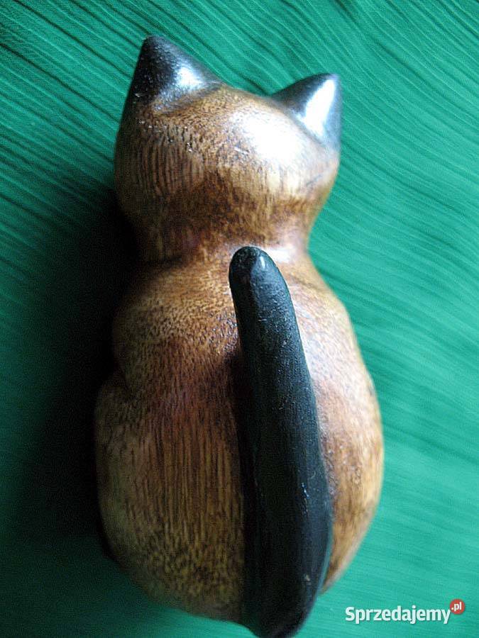 KOT Drewno Stara Figurka rzeźba 11 x 7 x 5 mazowieckie Siedlce