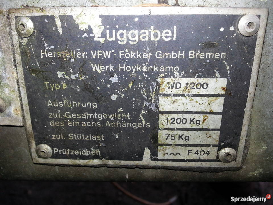 Stara solidna rama przyczepy kempingowej Wągrowiec sprzedam