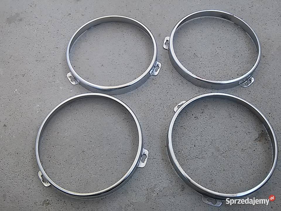 Ringi ramki do reflektorów FIAT 125p CHROM Oświetlenie Części sprzedam