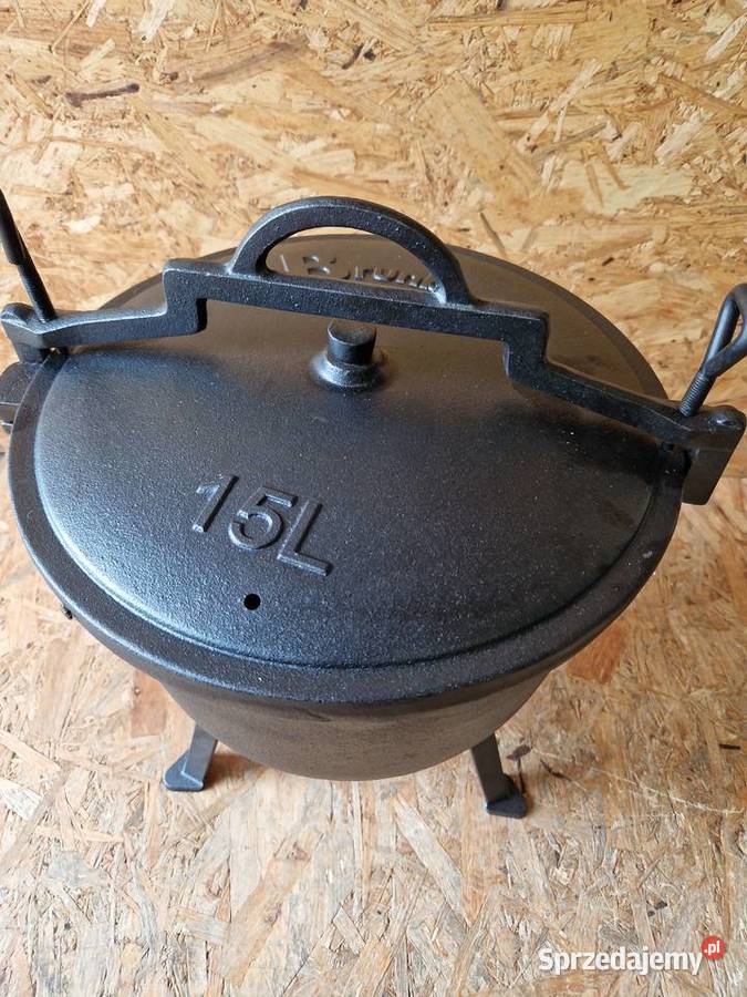 KOCIOŁEK Myśliwski ŻELIWNY KlnBerg 15l Głogowa