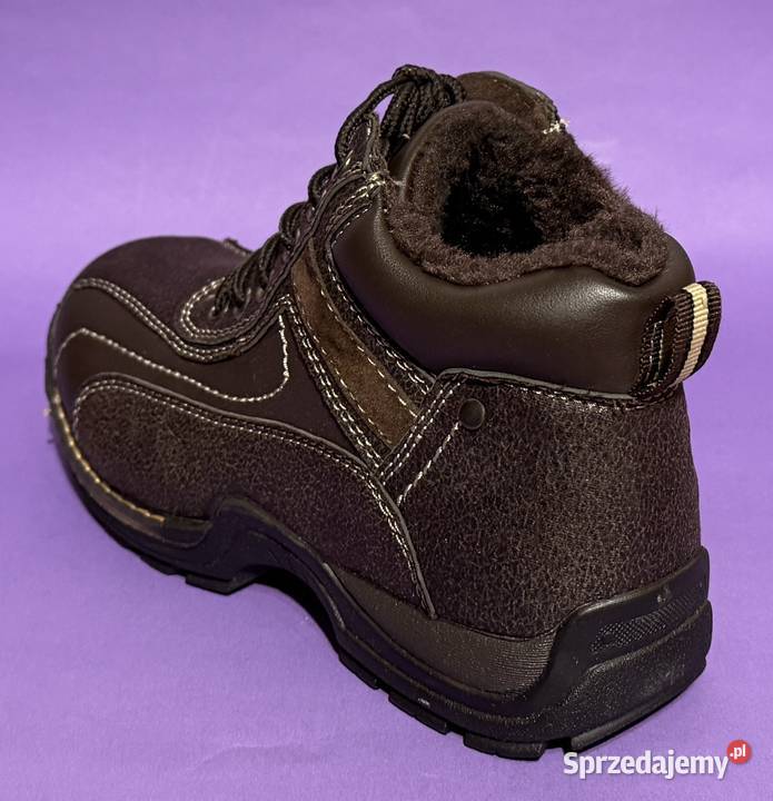 Brązowe młodzieżowe ocieplane buty rozmiar 38 24cm Kozaki mazowieckie Żyrardów