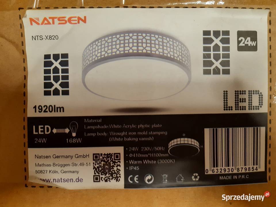 Nowy Plafon Lampa LED Fi 41 24W dwa wzory mazowieckie Warszawa