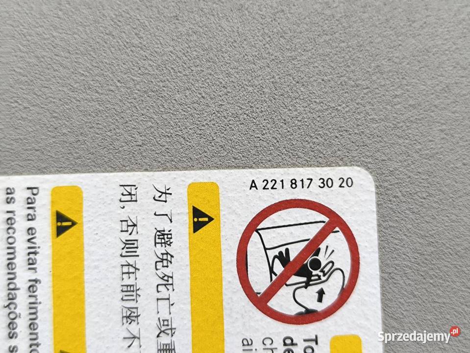 DASZEK OSŁONA PRZECIWSŁONECZNA PRAWA MERCEDES