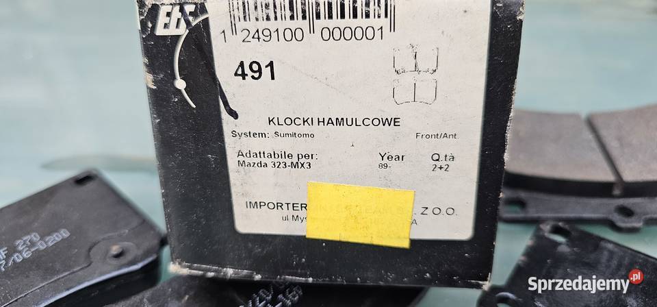 Klocki hamulcowe etf mazda 323 mazda mx3 1989r Zbąszyń