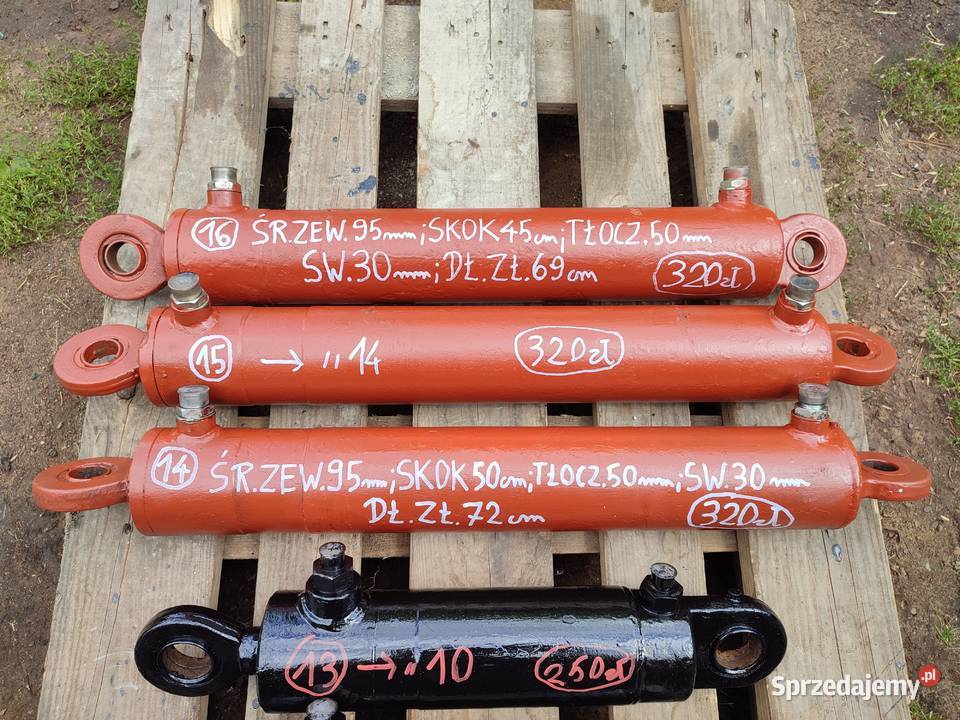 Siłownik hydrauliczny dwustronny sów 50 łuparka Sędziszów