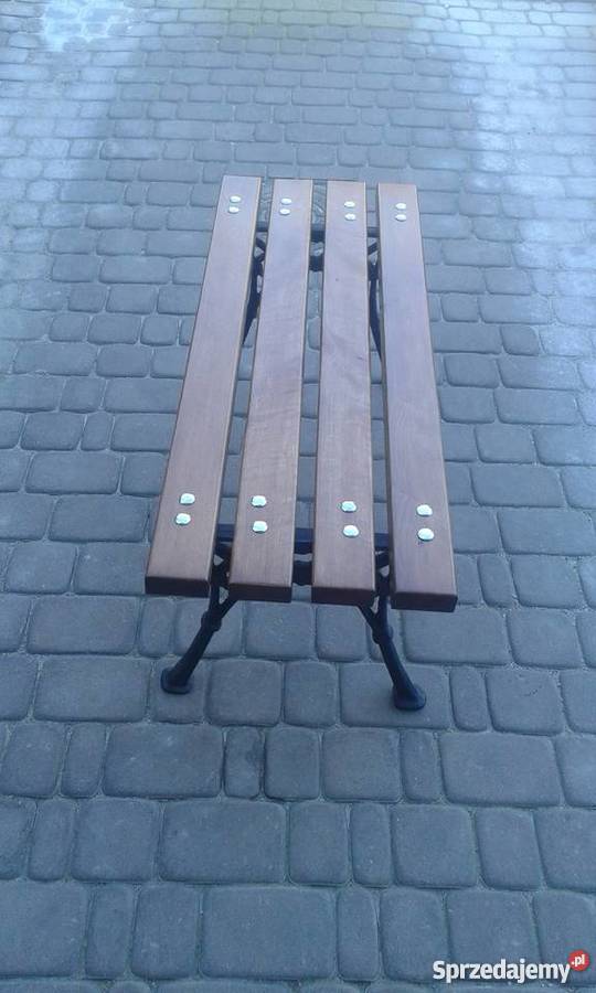 Ławka ogrodowa cmentarna nogi żeliwne Ożarów Mazowiecki