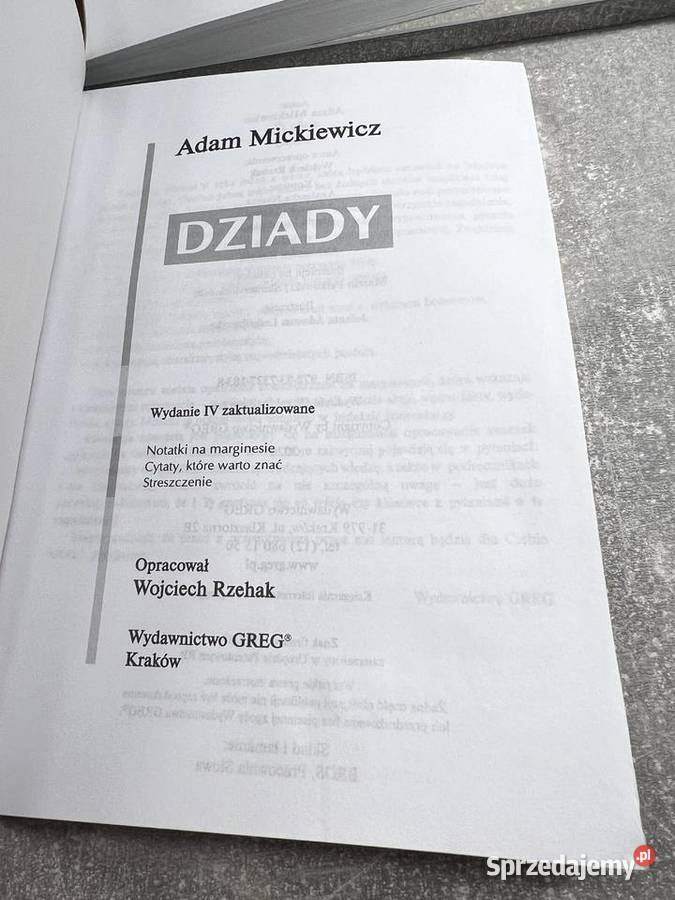Dziady Adam Mickiewicz Greg HIT Jasło