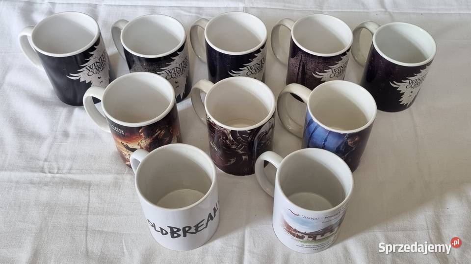 Ceramiczne kubki z uchem 10 sztuk Akcesoria kuchenne Warszawa