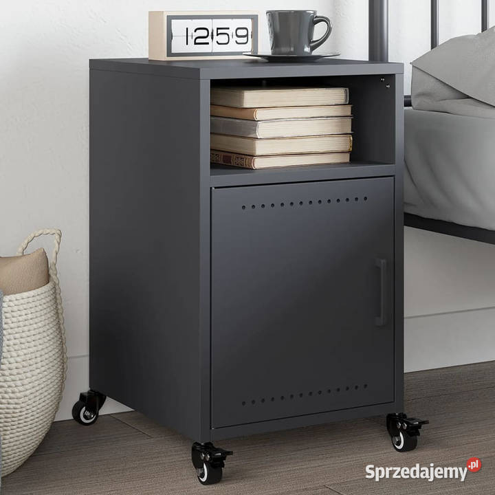 Szafka nocna antracytowa 36x39x59 stal WM846720 mazowieckie sprzedam
