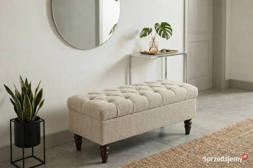 Pufa tapicerowana OLAF pikowana ze schowkiem 100cm Ełk sprzedam