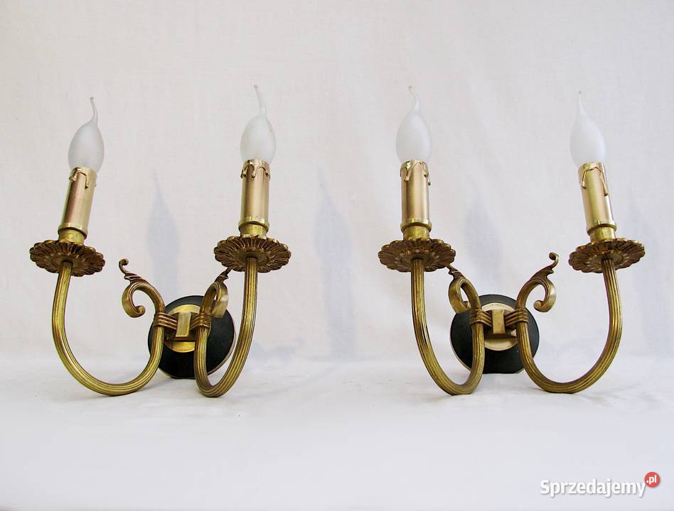 2 kinkiety podwójne mosiądz