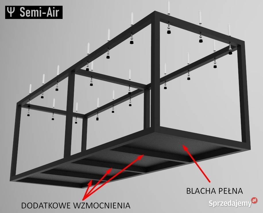 Solidna półka sufitowa garażowa piwnica regał podlaskie Suwałki