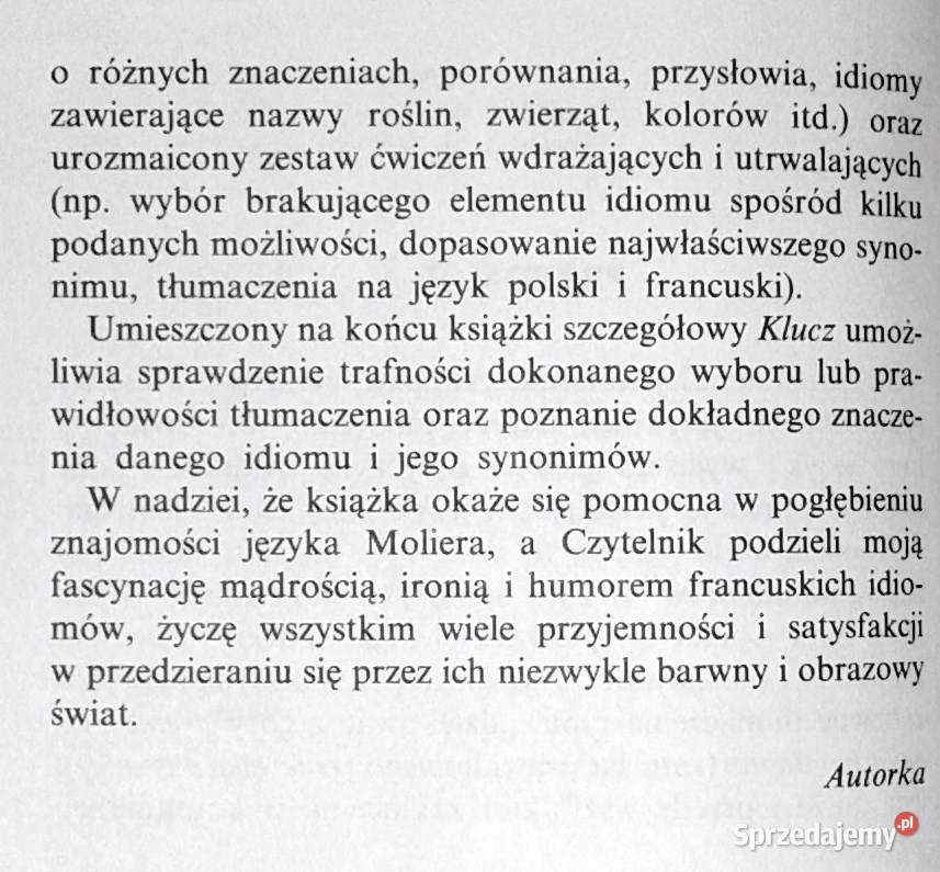 Idiomy francuskie w ćwiczeniach Krystyna Chełm