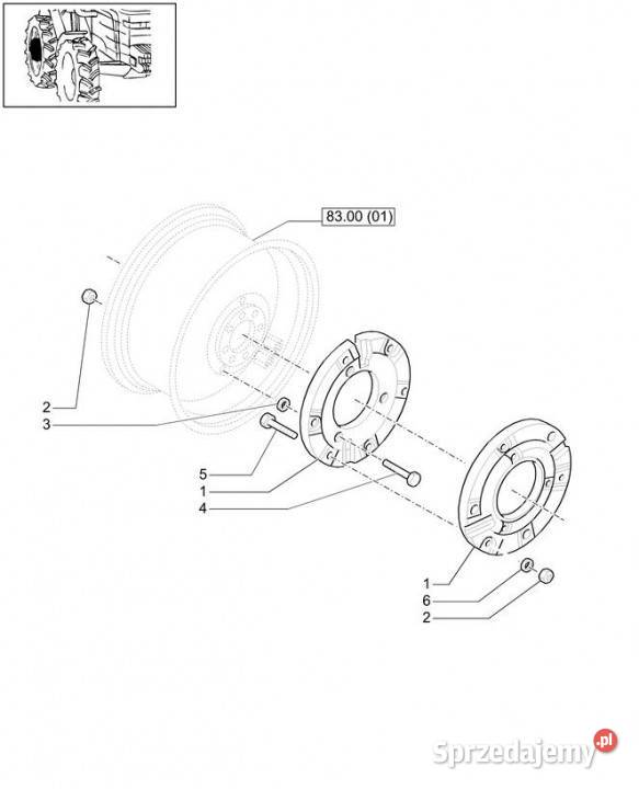 Holland T6010 T6070 Obciąźnik 82029581 Jastrzębniki