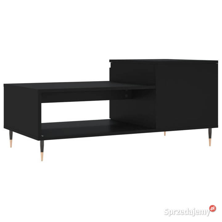 Stolik kawowy czarny 100x50x45 materiał Warszawa