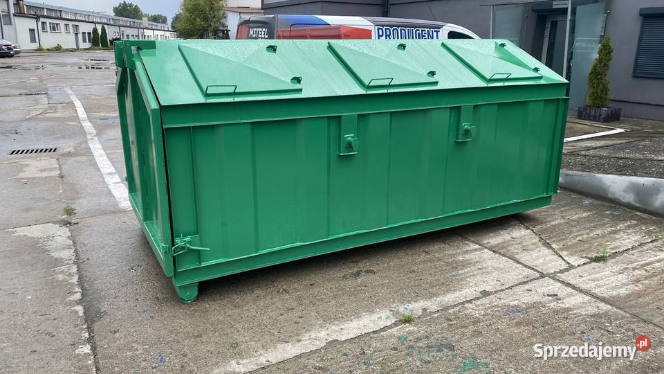 Kontener KP7 KRYTY 6 włazówODPADY pojemnik Włocławek