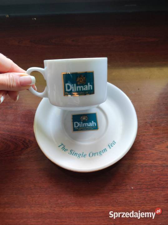 Dilmah filiżanka z podstawką talerz porcelanowa Dom i Ogród Kielce