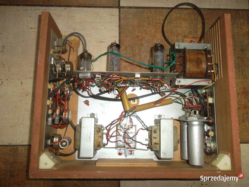 Stary wzmacniacz stereo lampowy na ECL-86 sprawny