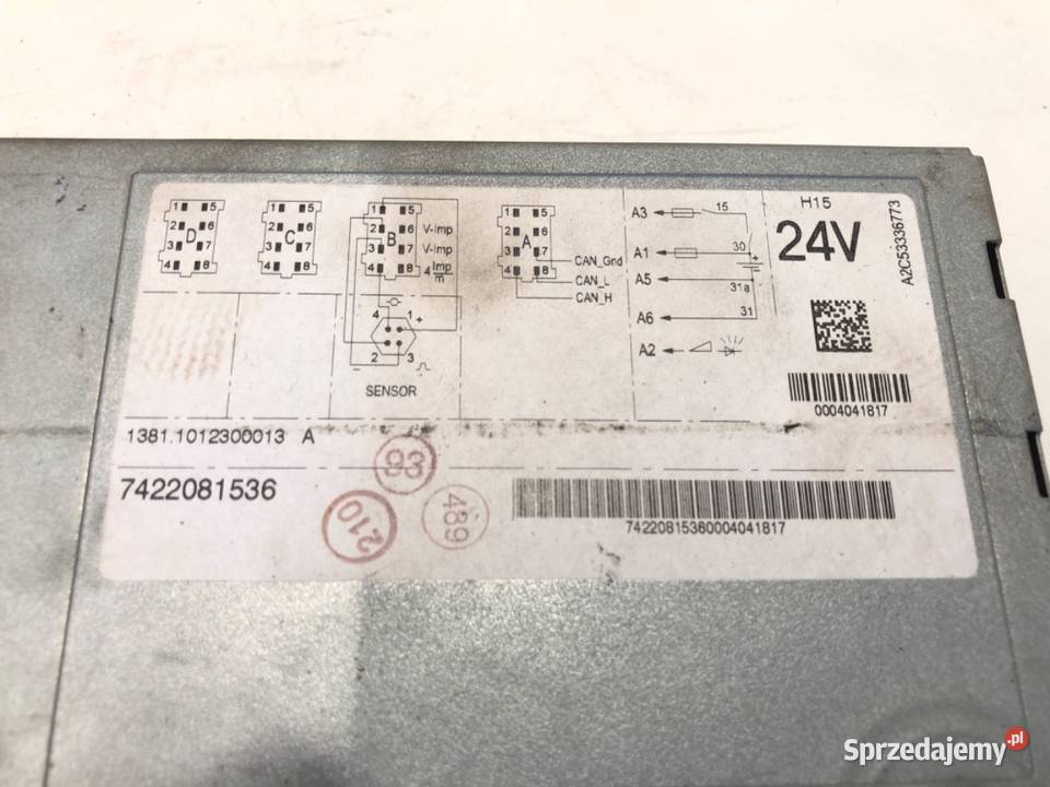 TACHOGRAF MAN TGA A2C53336773 REJESTRATOR DROGI Tachografy