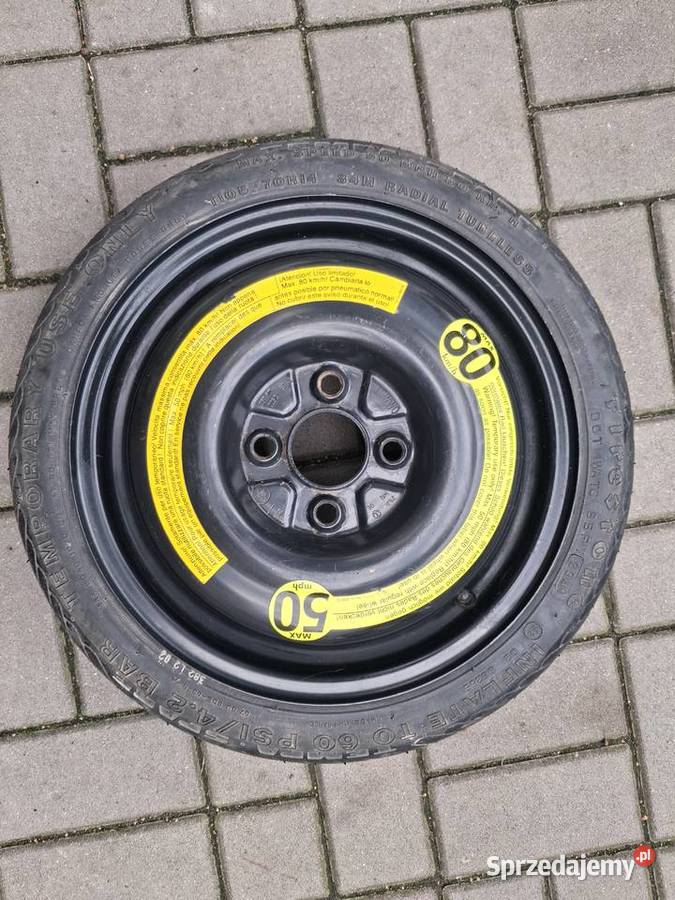 AUDI VOLKSWAGEN KOŁO DOJAZDOWE 4x100 opona Łódź