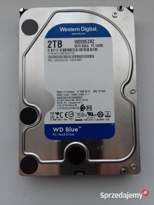 Dysk 2TB WD BLUE 35cala SATA nowy Tomaszów Lubelski