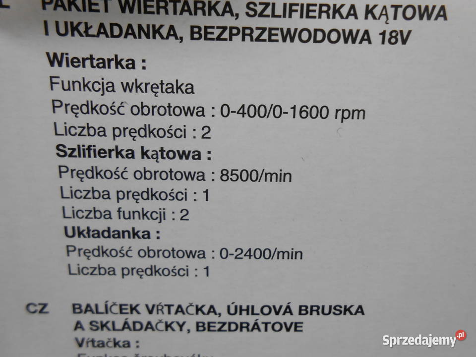 Zestaw 3 elektronarzędzi bezprzewodowych Hyundai