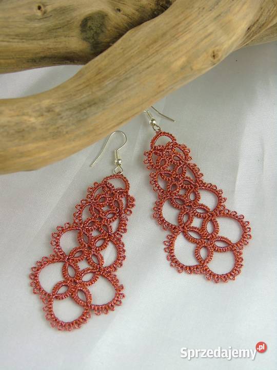Kolczyki koronkoweróżne wzory kolory małopolskie sprzedam
