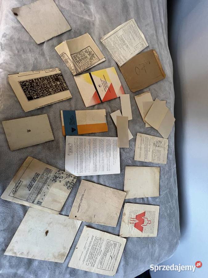 Ulotki instrukcje obsługi z PRLu HIT Kolekcje Jasło sprzedam
