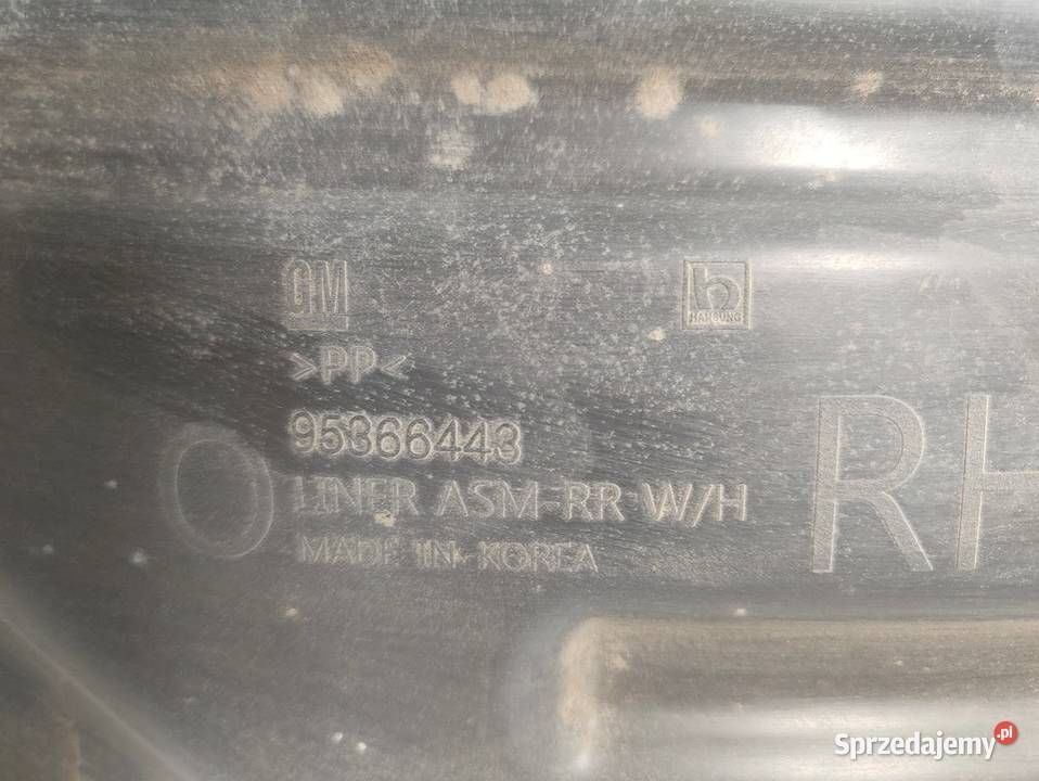 Nadkole Prawy Tył Opel Mokka X 95366488 wielkopolskie Pleszew