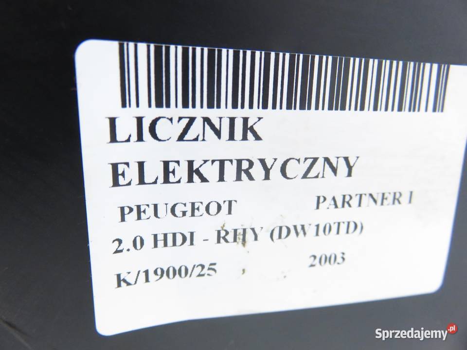 LICZNIK PEUGEOT PARTNER I 20 HDI RHY 9646434280
