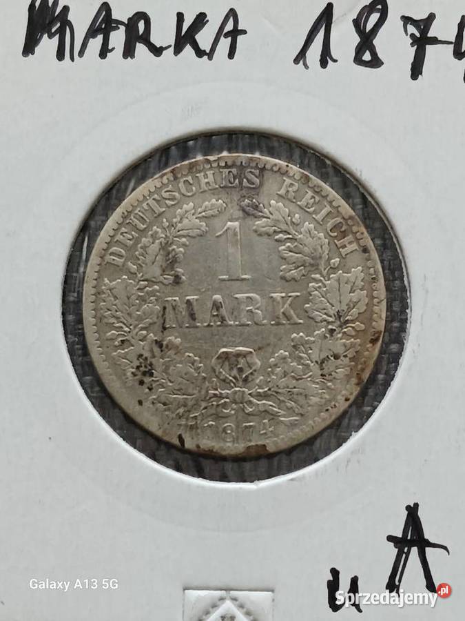 1 Marka Prusy 1874 r men A Konin
