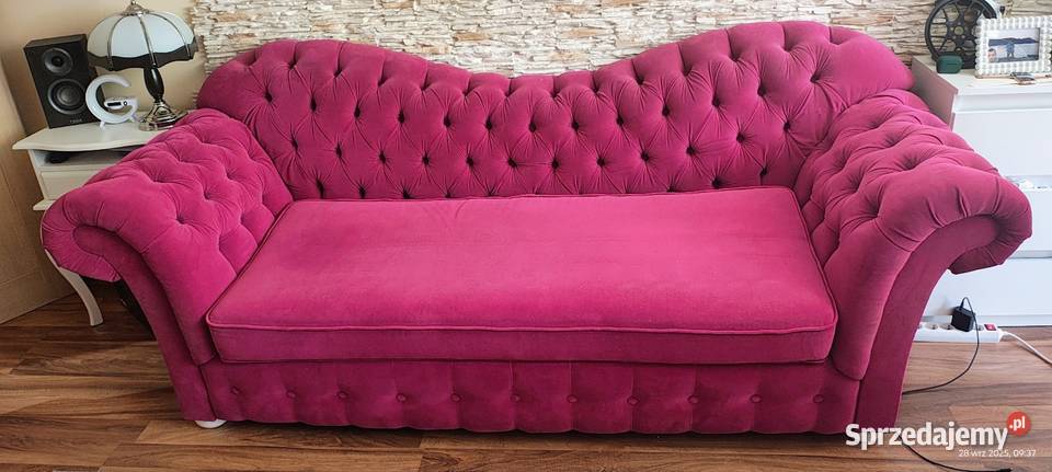 Sofa Glamour rozkładana z funkcją spania topper Sofy i kanapy Jaworzno sprzedam