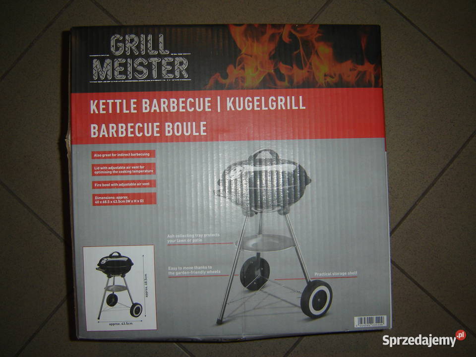 Grill węglowy kulisty okrągły o średnicy 34 z Florianów