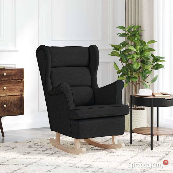 vidaXL Fotel bujany czarnySKU4016921 mazowieckie Warszawa