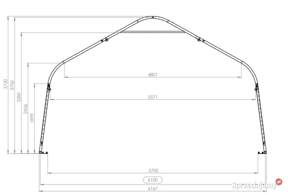 Hala namiotowa A20 61 x 37 x 92 m dolnośląskie Żelazno