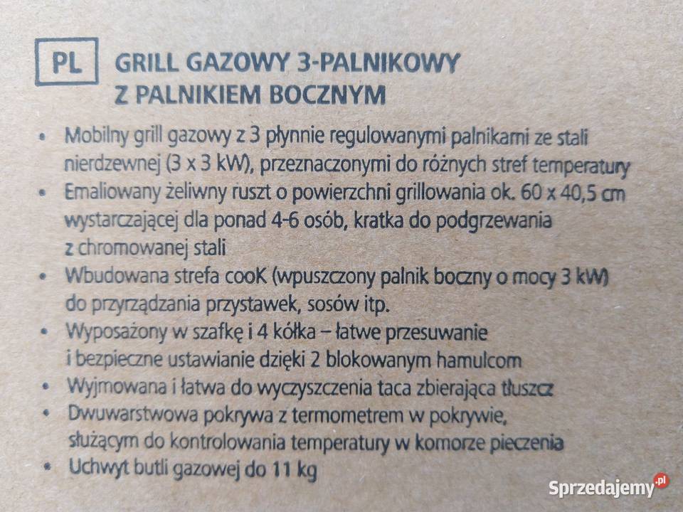 NAJTANIEJ Grill Gazowy 11 Na Kółkach z Szafką 12 Dom i Ogród śląskie Zabrze