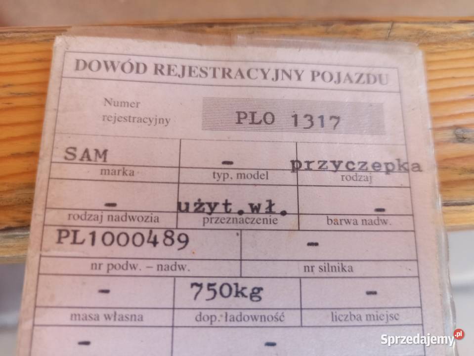 Przyczepa jednoosiowa przyczepka lekka Waliszew