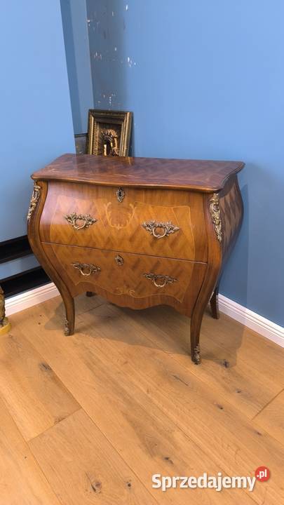 Piękna funkcjonalna intarsjowana komoda Łódź