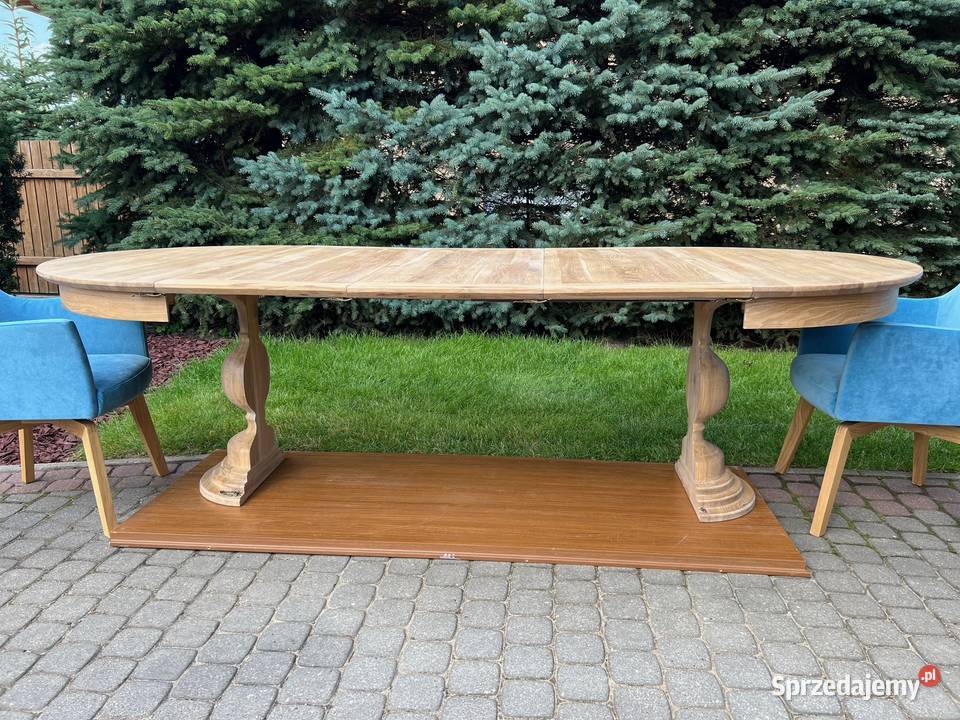Stół dębowy okrągły rozkładany Stoły Kętrzyn