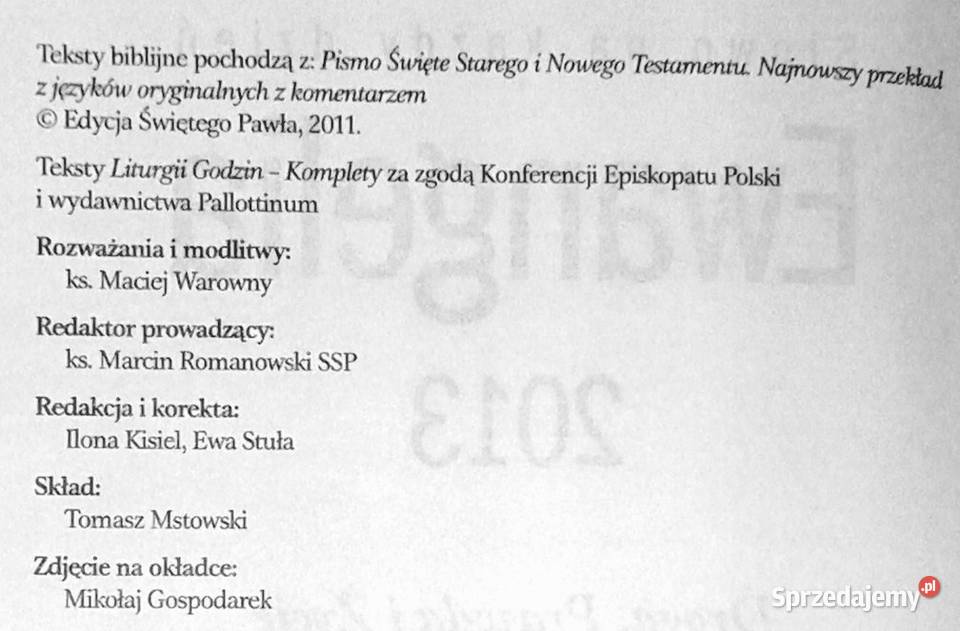 Słowo na każdy dzień Ewangelia 2013 Droga Prawa Chełm