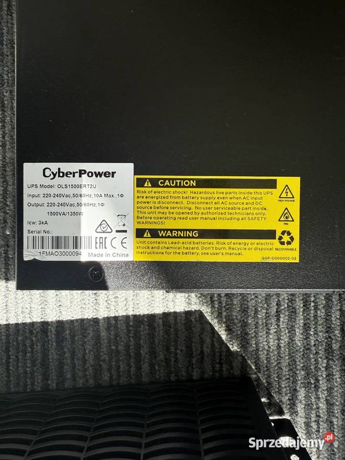 UPS CyberPower OnLine S 1500VA1350W RackTower 2U Wrocław