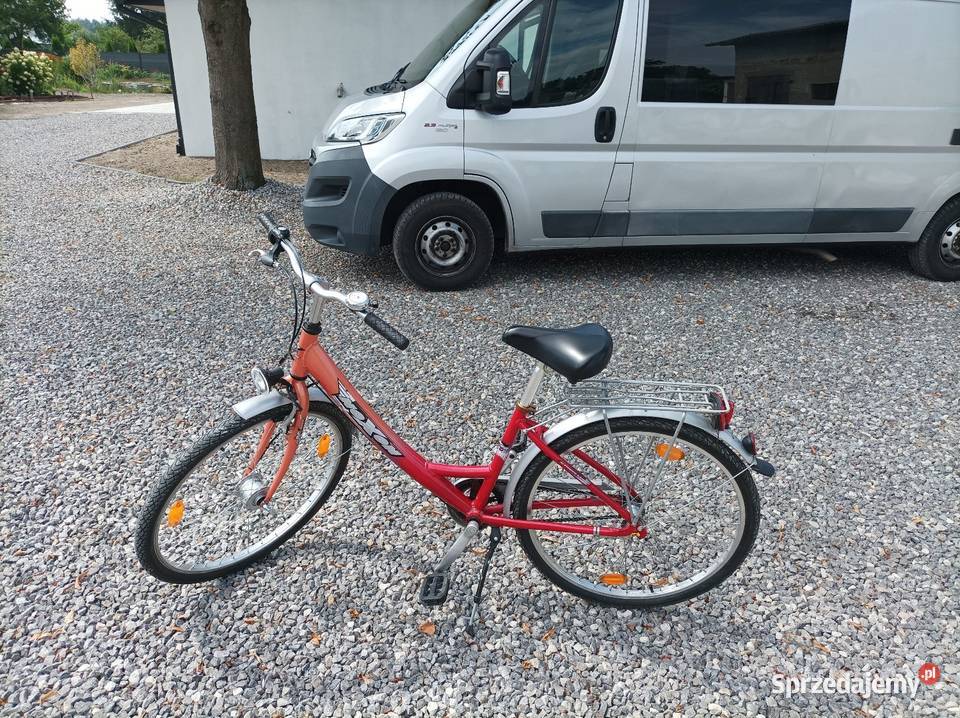 Rower damsko męski 26 koła LED oświetlenie3 Czerwonka-Gozdów